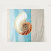 Nautilus Seashell und Sand Wandteppich (Vorderseite (Horizontal))