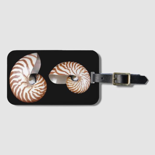 Nautilus seashells gepäck tag gepäckanhänger (Vorderseite (Horizontal))
