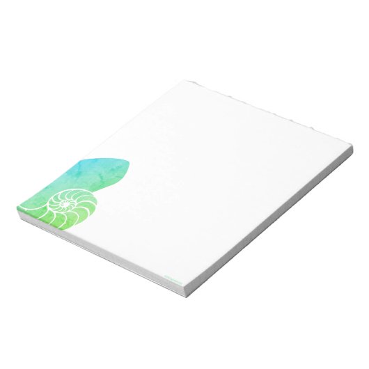 Nautilus Shades of Green Notepad Notizblock (Rotiert)