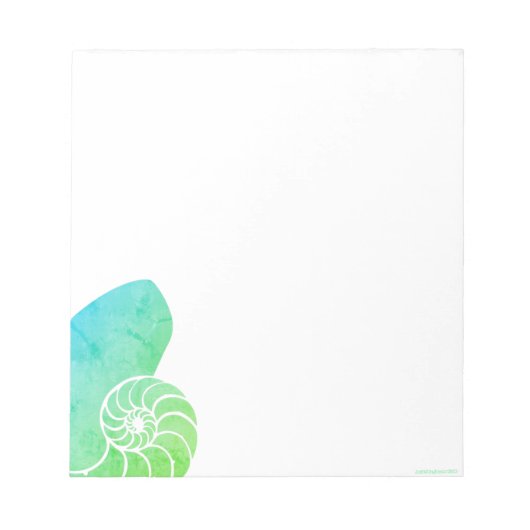 Nautilus Shades of Green Notepad Notizblock (Vorderseite)