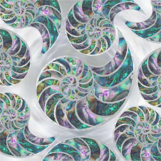 Nautilus Shell Abalone and Pearl Aufkleber (Vorderseite)