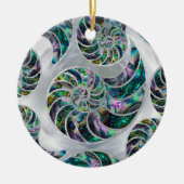 Nautilus Shell Abalone and Pearl Keramik Ornament (Vorne)