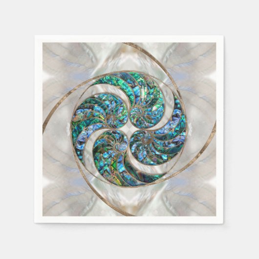 Nautilus Shell - Abalone and Pearl Serviette (Vorderseite)