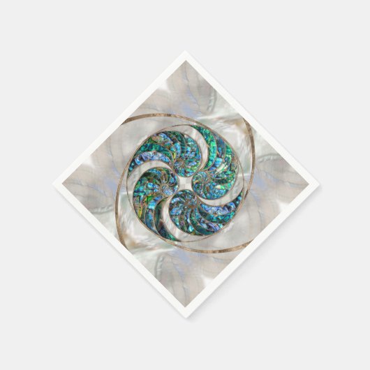 Nautilus Shell - Abalone and Pearl Serviette (Ecke)