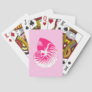Nautilus shell - fuchsia pink and white spielkarten