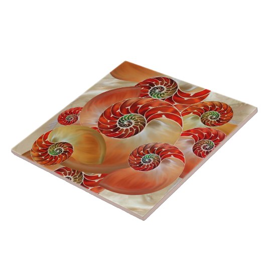Nautilus Shells Fliese (Seite)