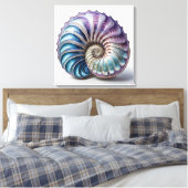 Nautilus - Wrapped Canvas Art Print Leinwanddruck (Insitu (Schlafzimmer))