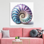 Nautilus - Wrapped Canvas Art Print Leinwanddruck (Insitu (Wohnzimmer))