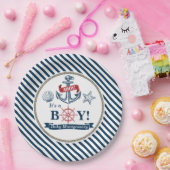 Nautisch ahoi ist es ein pappteller (Party)