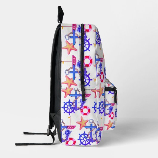 nautisch bedruckter rucksack (Links)