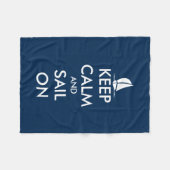 Nautisch behalten Sie Ruhe und Segel auf Fleecedecke (Vorderseite (Horizontal))