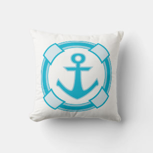 Nautisch Blau Türkis Schiff Anker Ozean Jacke Kissen