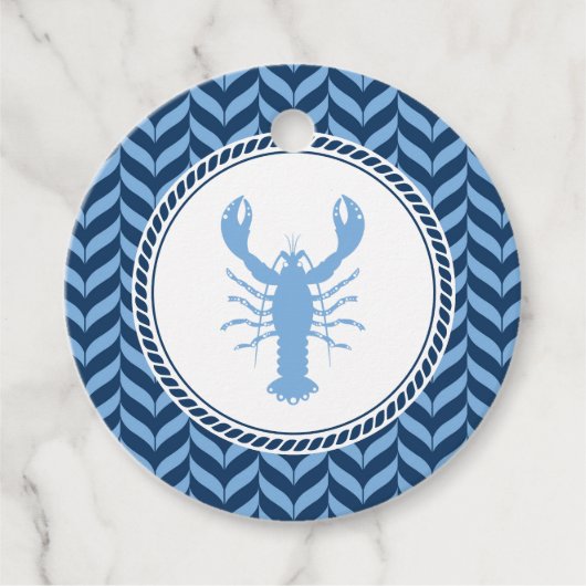 Nautisch Blaue Hummer Küste Geschenkanhänger (Vorderseite)