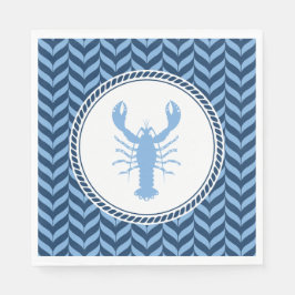 Nautisch Blaue Hummer Küste Serviette