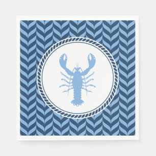 Nautisch Blaue Hummer Küste  Serviette