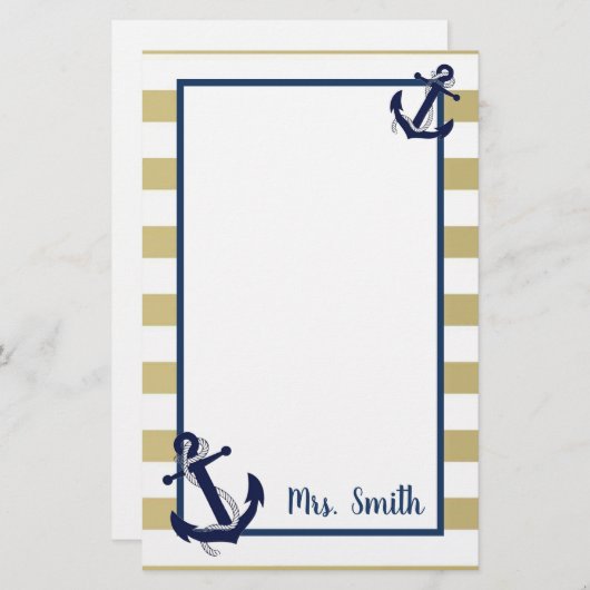 nautisch briefpapier (Vorne/Hinten)