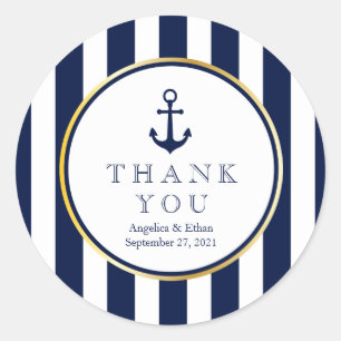 Nautisch, danken Marine-Streifen Ihnen Aufkleber
