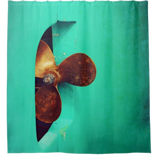 Nautisch - der Propeller-Duschvorhang des Schiffs Duschvorhang (Vorderseite)