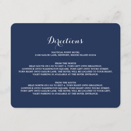 nautisch | Einschlusskarte für die Richtung Begleitkarte (Vorderseite)