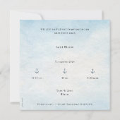 Nautisch Geboortekaartje Met Zee & Vuurtoren Mitteilungskarte (Rückseite)