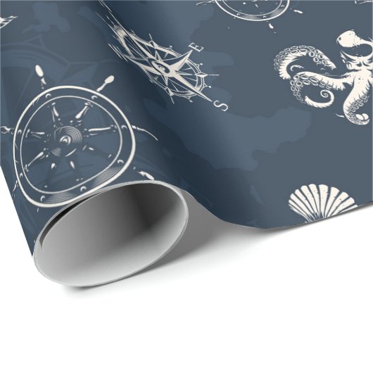 nautisch geschenkpapier (Rolleneckpunkt)