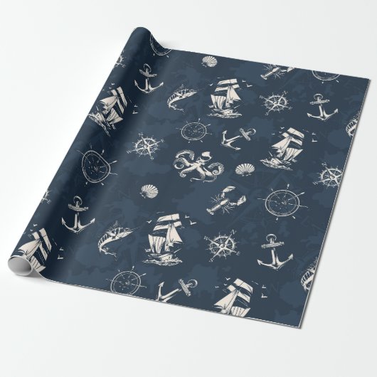 nautisch geschenkpapier (Ungerollt)