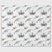 nautisch geschenkpapier (Flach)