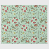 nautisch geschenkpapier (Flach)