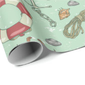 nautisch geschenkpapier (Rolleneckpunkt)
