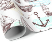 nautisch geschenkpapier (Rolleneckpunkt)