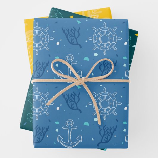 nautisch geschenkpapier set (Beispiel)