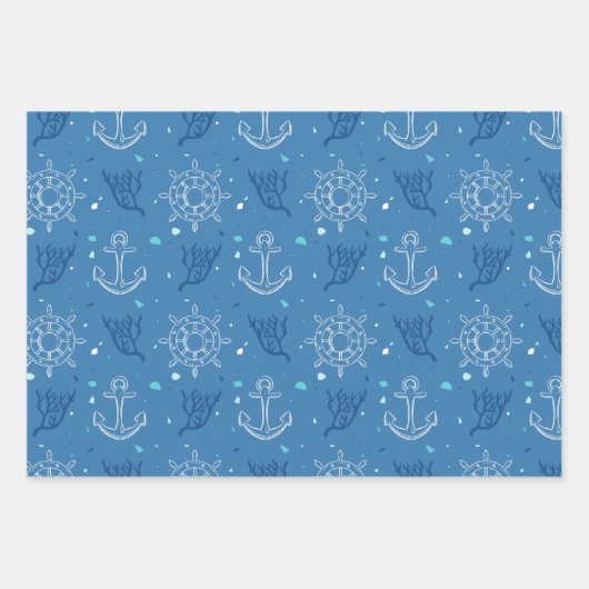 nautisch geschenkpapier set (Vorderseite)