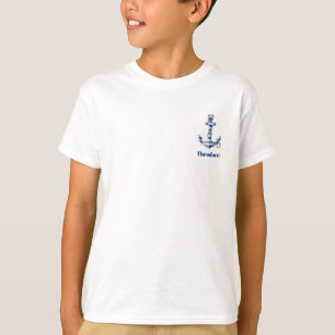 Nautisch gestreifter Anker Geburtstag T-Shirt