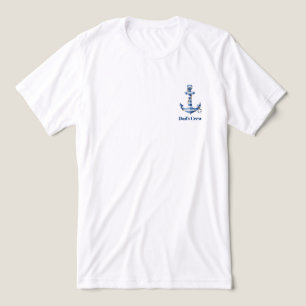 Nautisch gestreifter Anker Geburtstag Tri-Blend Shirt