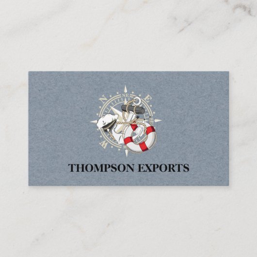 nautisch | Meeressee | Versandmethode Visitenkarte (Vorderseite)