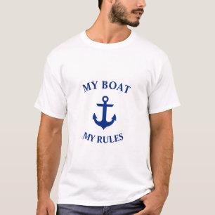 Nautisch mein Boot mein Regel-Anker-T - Shirt M