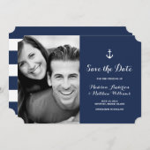nautisch | Save the Date Fotokarte (Vorne/Hinten)