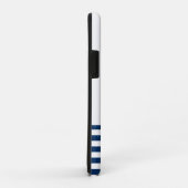 nautisch, Schiffsname, Anker Blaue Streifen Case-Mate iPhone Hülle (Hinten/Rechts)