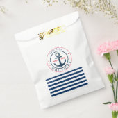 nautisch, Schiffsname, Anker Blaue Streifen Geschenktütchen (Versiegelt)