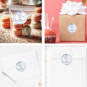 Nautisch Sie bindet den Knoten Brautparty Elegant Runder Aufkleber