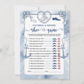 Nautisch The Shoe Game Brautparty Hochzeitskarte Einladung (Vorderseite)