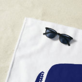 Nautischblauwal-Porto-Briefmarken-Monogramm Strandtuch (Beispiel)