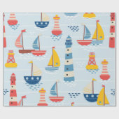 Nautische Abenteuer Geschenkpapier (Flach)