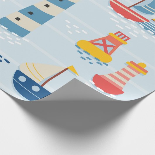 Nautische Abenteuer Geschenkpapier (Ecke)