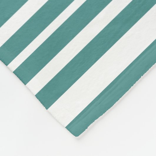 Nautische Anker Aquamarin- und Weißstäbe Fleecedecke (Ecke)