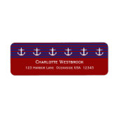 Nautische Anker auf klassischem Streifen Personali (Vorne)