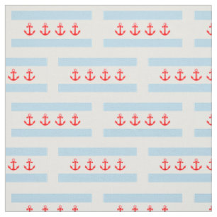Nautische Anker Chicago-Flaggenmuster Stoff