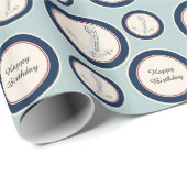 Nautische Anker Geschenkpapier (Rolleneckpunkt)