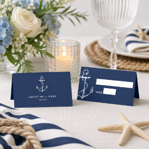 Nautische Anker-Hochzeit Marine Platzkarte