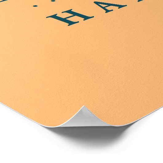 Nautische Anker, Korallenblau, Begrüßung Poster (Ecke)